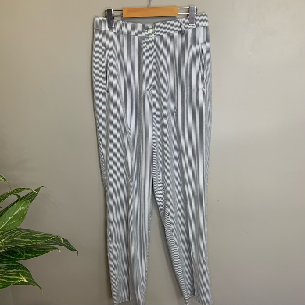High Rise Pinstripe Dress Pants